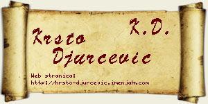 Krsto Đurčević vizit kartica